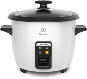 Panela elétrica de arroz Electrolux Easyline RCB50 branca para preparo de arroz e legumes