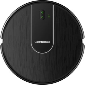Aspirador robô Liectroux L200 branco com mapeamento inteligente e controle por aplicativo