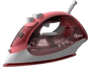 Ferro de passar a vapor Oster Aeroceramic vermelho com base cerâmica e reservatório de água