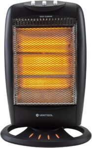 Aquecedor de Ambiente Elétrico Halógeno Ventisol AH-01 com grade de proteção.