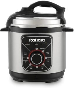 Panela de pressão elétrica Itatiaia Essencial 5 litros inox e preta