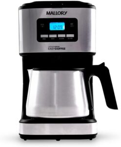 Cafeteira elétrica Mallory Easy Coffee inox programável com jarra de inox de 1,5 litros