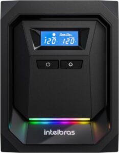 Nobreak Intelbras Gamer Ultimate 1000 VA com LED RGB e onda senoidal pura para PC gamer.