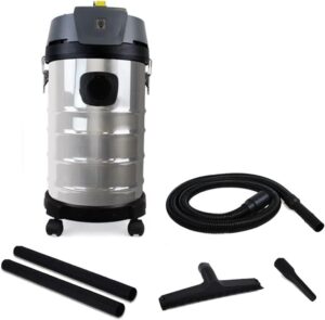 Aspirador de pó e líquidos Kärcher NT 3000 com tanque inox de 30 litros, mangueira longa e bocal de piso.
